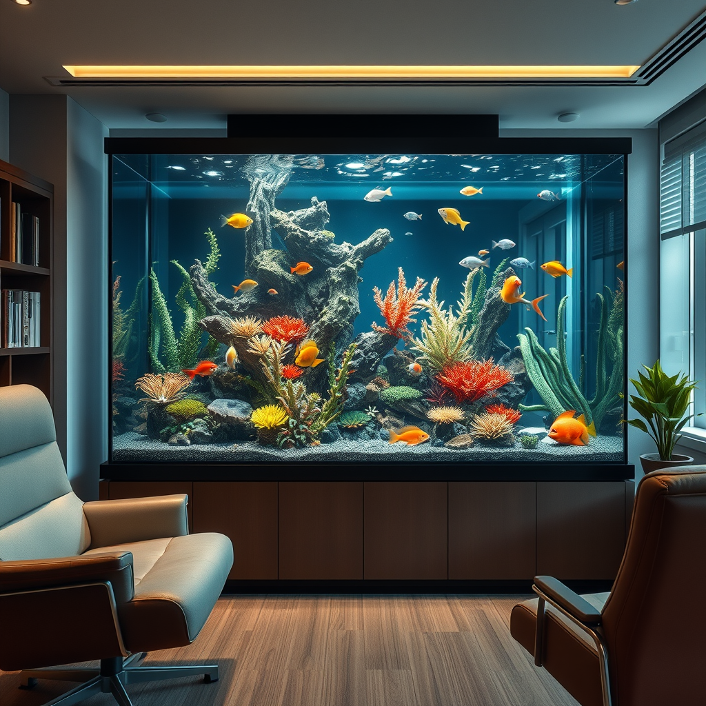 The Majestic Psychology Behind Amazing Aquariums In Workspaces